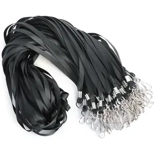 Black lanyards Lanyards for Id Badges Lanyards Safety Badge Lanyard 18" with Swivel Hook