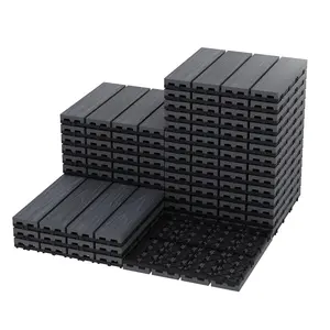 27-Pack 12x12 Interlocking Deck Tiles,Waterproof Composite Wood Outdoor Flooring,Snap-Together Easy Install,All-Weather Poolside & Garden Tiles,Gray