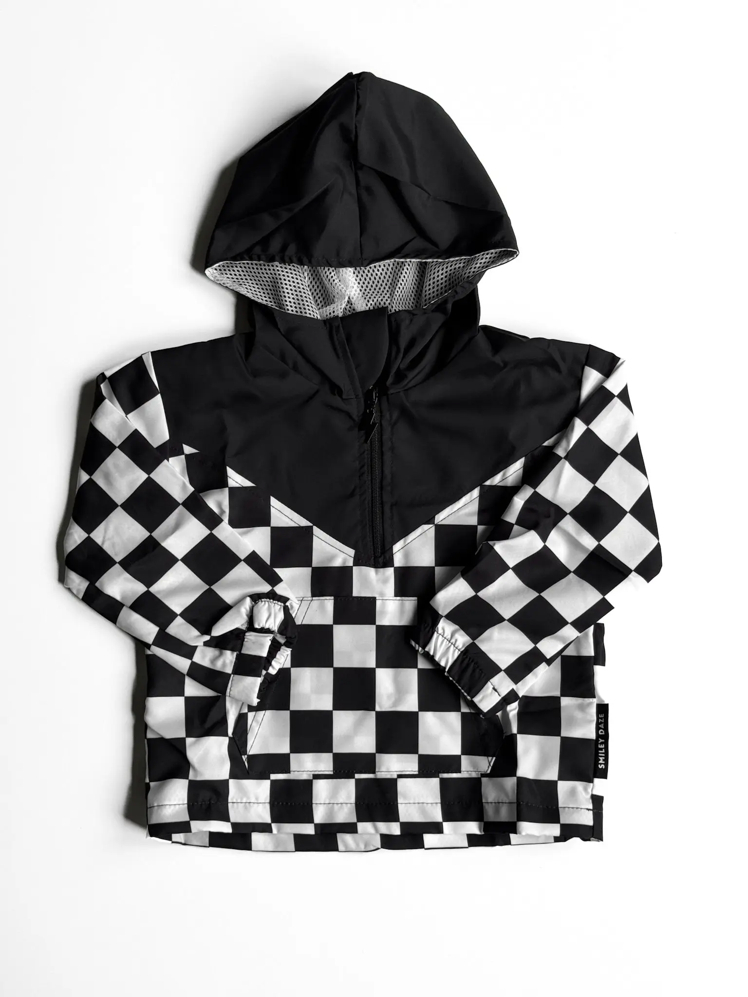 KIDS - CHECKERED • HALF-ZIP • WINDBREAKER