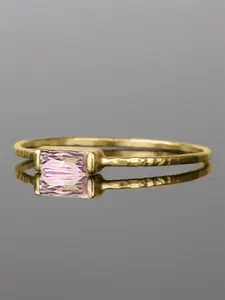 1 PC Pretty Cubic Zirconia Solitaire Ring For Women For Valentine's Day Gift Wedding Anniversary Party Jewelry