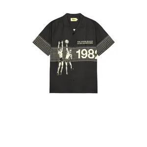 Duvin Design Serving Heat Buttonup Shirt in Black Duvin Design Serving Heat Buttonup Shirt in Black