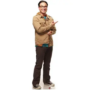 212 MAIN Leonard Free-Standing Cardboard Cutout - Corrugated Card Decor, Advanced Graphics Laminated Print, Large Size Home Wall Decor