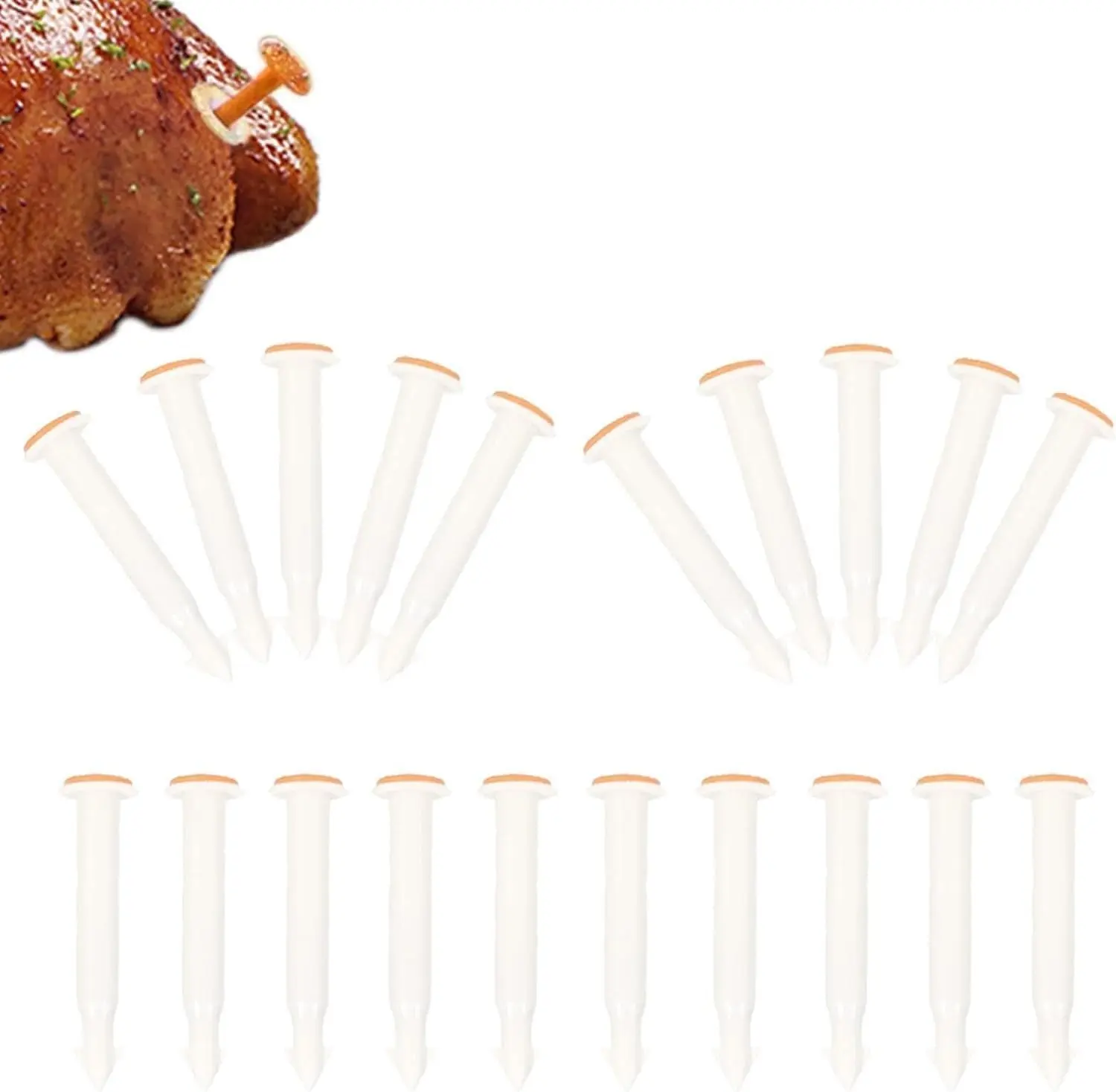 20PCS Chicken Thermometer Turkey Timer, Poultry Roasted Chicken Meat Thermometer Cooking Thermometer for Oven Cooking Poultry Turkey Meat Beef