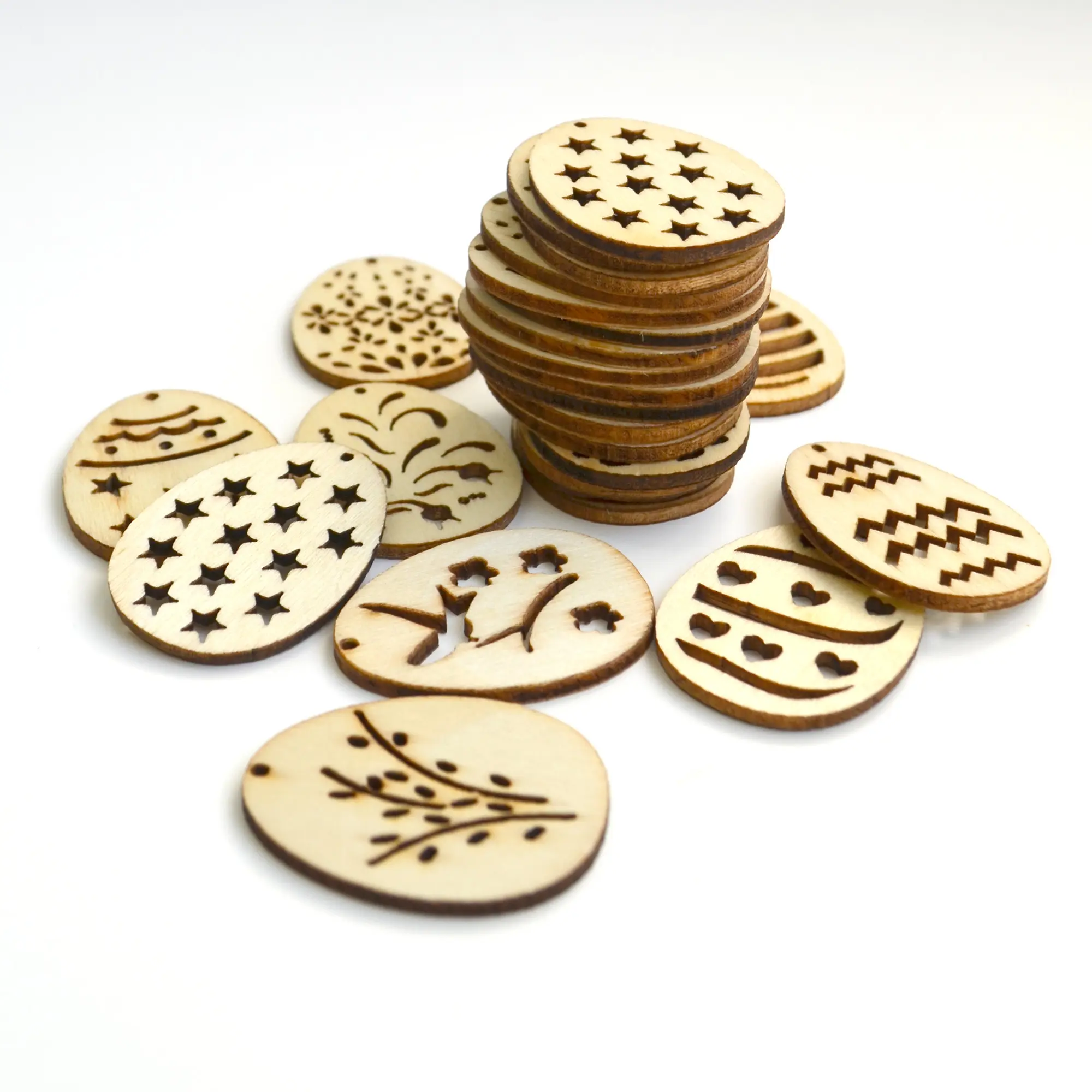 DIY Wooden Easter Egg Cutouts (5/10/25 PCS)