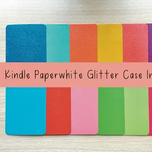 Card Stock Kindle Paperwhite Case Inserts with Glitter - Clear Case Compatibility - Book Accessories for Your Device