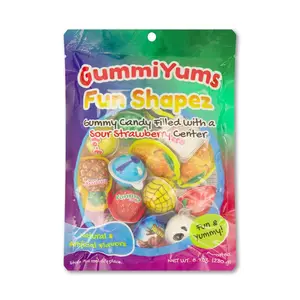 GummiYums Fun Shapez 8.1oz Assorted Gummy Candy with Sour Strawberry Center | Individually Wrapped | Chill for Extra Firm Bite