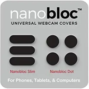 Nanobloc Universal Camera Blocker Kit - Camera Blocker for Phone &  Slider - for Laptop Accessories for Women - Versatile Dots & Bars for Gaming Laptop Accessories - 7-, Black