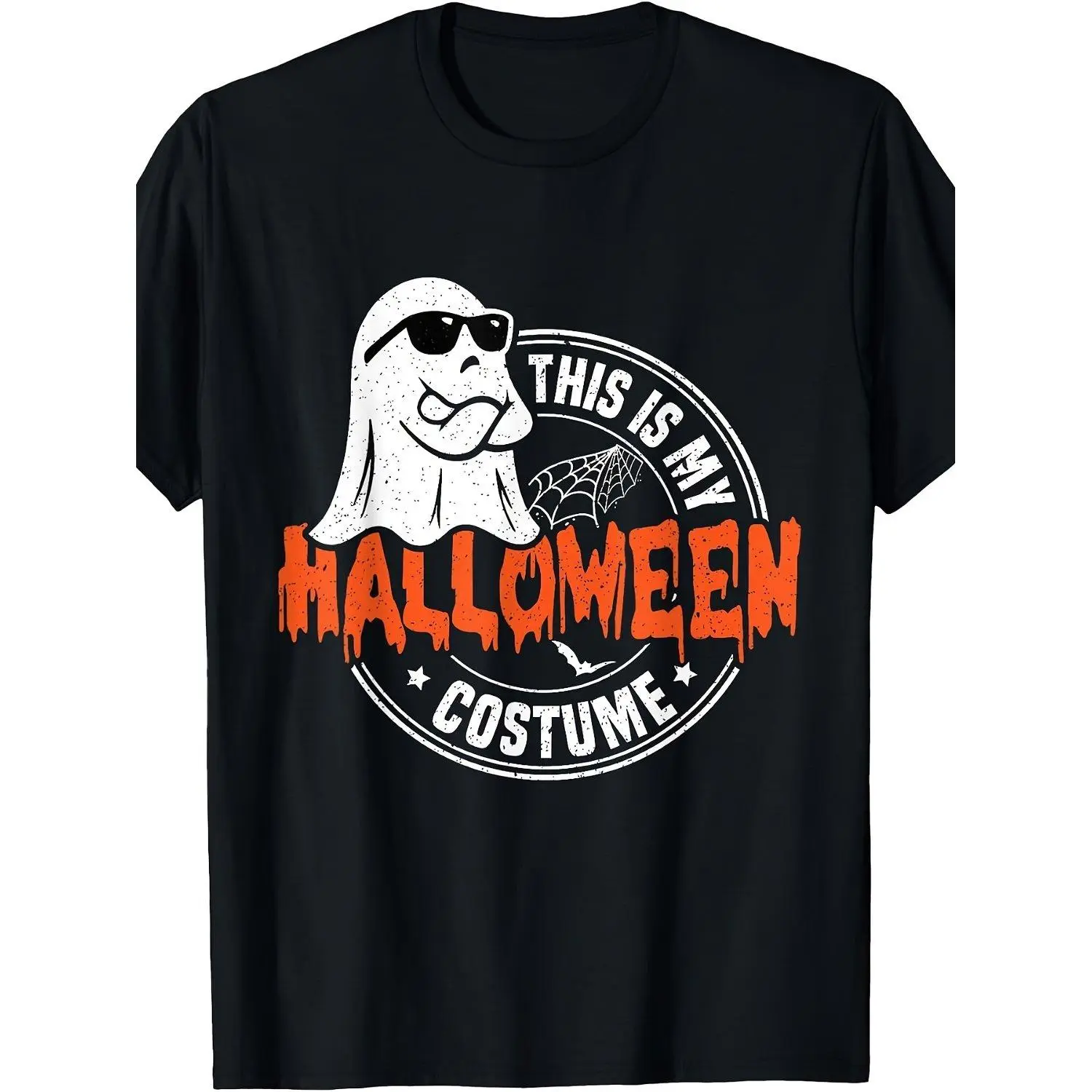 This Is My Halloween Costume Funny TShirt Retro Casual Crew Neck Printed Novelty Graphic TShirt For Halloween Festive Seasonal Celebration