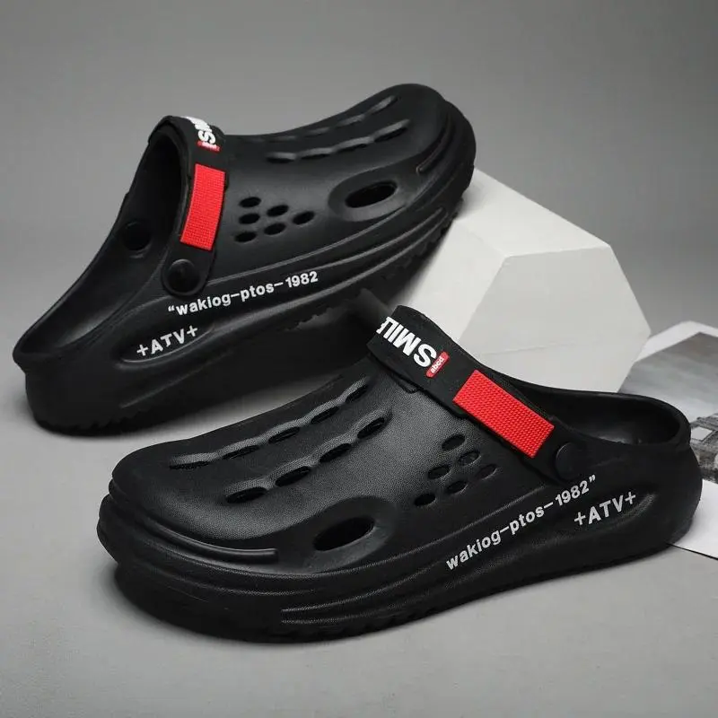 Summer Clogs Sandals 47 Men Clogs EVA Slippers Soft Sole Breathable Beach Slippers Men Home Slippers Outdoor Antiskid Slippers