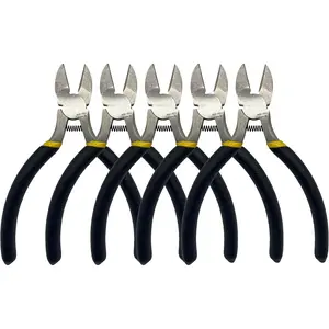 5" Diagonal Cutters,5 Pack Wire Cutters,DIY  Pliers,Spring  Side Cutters, Wire Snips for  Making and Wire