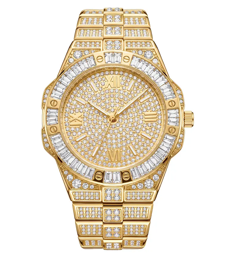 【ING】Men’s rhinestone-embellished statement watch for music events and nights out+MFV376