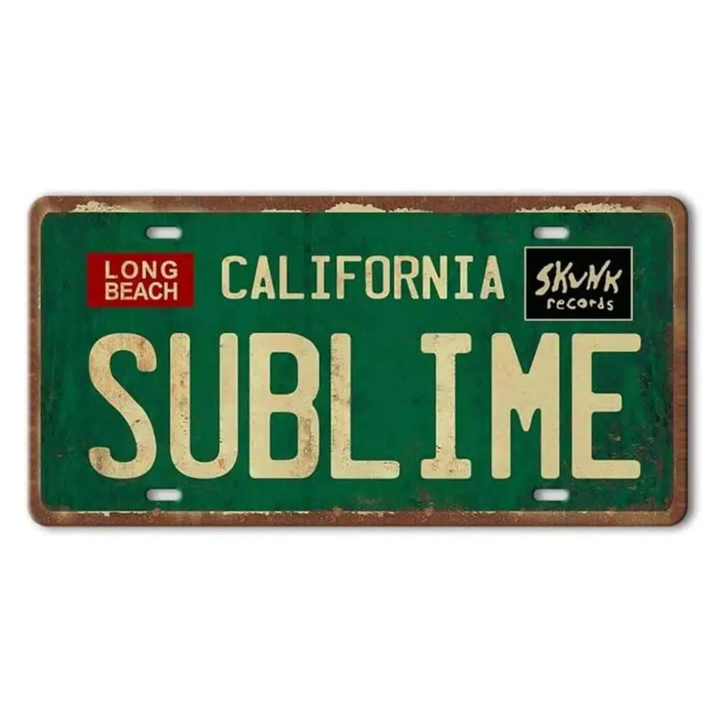 Vintage Metal Tin Sign Long Beach California Sublime Poster Room Decor, Home Decor Products, Plaque Rock Band Posters Sublime Tapestry Street Signs Bedroom Bathroom Garage Signs 12 X 6 Inch