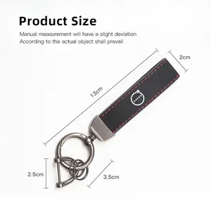 Premium Vintage Suede Leather Car Keychain Durable Metal Car Key Ring For Volvo ES90 EC40 EX40 EM90 XC90 V90 V60 XC60 V40 S80 S60 S90 C40 XC40 V70 XC70 C30 C70 EX90