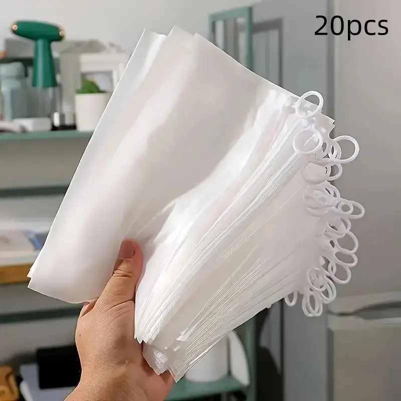 Clear Ziplock Bag, 20pcs/set Transparent Ziplock Bag, Durable Plastic Storage Bag with Zipper, Sealing Storage Bags, Resealable Packaging, Storage for Organizing, Home Organizer for Office Supplies, Snack, Personal Items, Space Saving Bags
