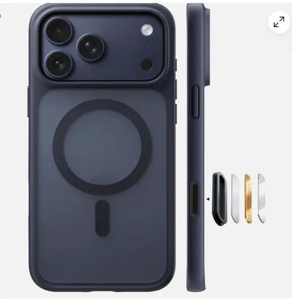 TORRAS Magnetic Shockproof iPhone 17 Pro Case Slim Translucent, Black