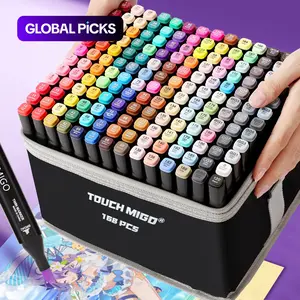 Colorful Marker Pen Set, 1 Set Dual-Tip Art Markers for Painting and Coloring, Art Supplies for Students and Adults