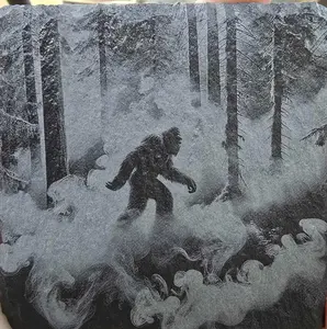 Big Foot Laser Engraved Slate Coaster