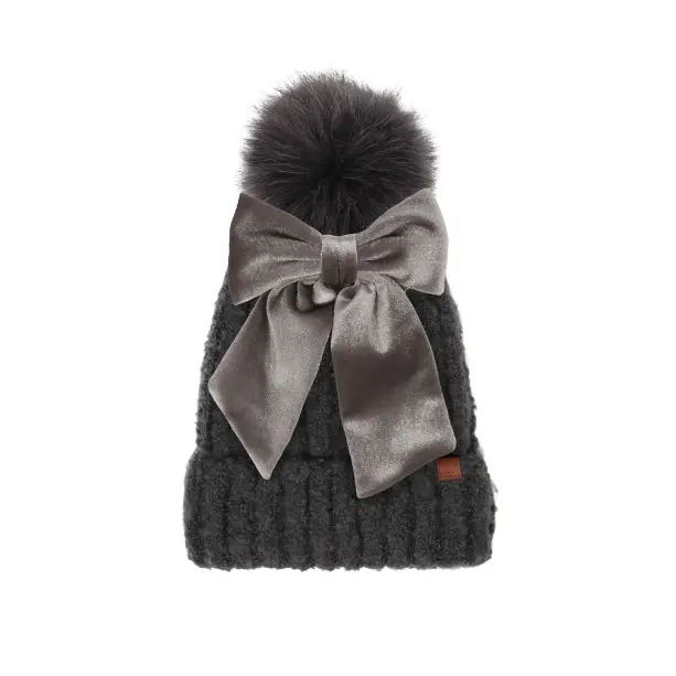 3-In-1 Beanie With Pom