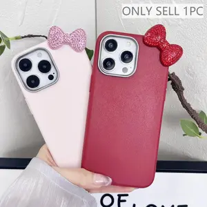 🎀 2-in-1 Hello Kitty Protective Shockproof Case & Bracelet For iPhone 16ProMax/15Pro - Diamond Protection MIL-STD Certified｜Fits 12/13/14/15Pro Cover Protector Accessories Shockproof Cellphone Accessory