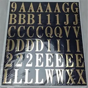 212 MAIN Self-Adhesive 1 in. Letters & Numbers Kit, Black & Gold, Large Print for Office Equipment Signage, Office Equipment Parts Decor