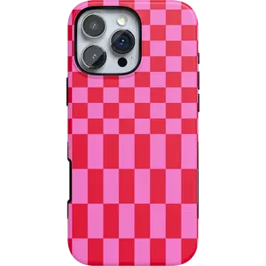 Vibe Check | Pink Checkerboard Case