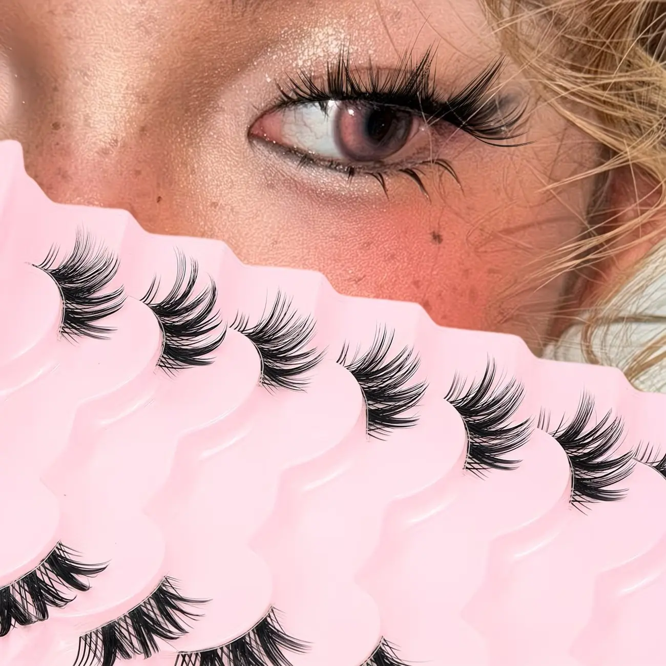 7 Pairs Half Eye False Lashes, Mermaid Long Fiber, Fish Tail Transparent Stem, Eyelash Extension 4-16mm, Eyelashes Extensions, Essential for Dates/parties/trips, Cosmetic Makeup, Volume False Eyelashes