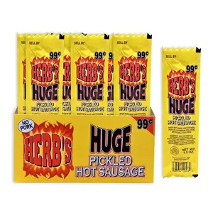 Herb’s Huge Pickled Hot Sausage – 20 Count