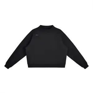 Essential Fleece Mock-Neck Crew Sweatshirt