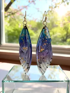 Butterfly Wing Earrings, Personalized Design, Cicada Wing Earrings, Retro Style, Daily Wear Jewelry for Women, Dangle Earrings, Jewelry Gifts