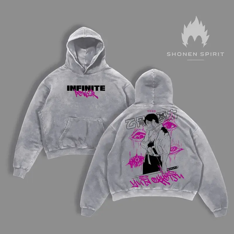 Yuta Okkotsu Washed Hoodie, Jujutsu Kaisen Merch, Special Grade Sorcerer Apparel, Vintage Washed Oversized Sweater, Rika Orimoto Graphic, JJK Movie 0 Fashion, Pure Love Jumper