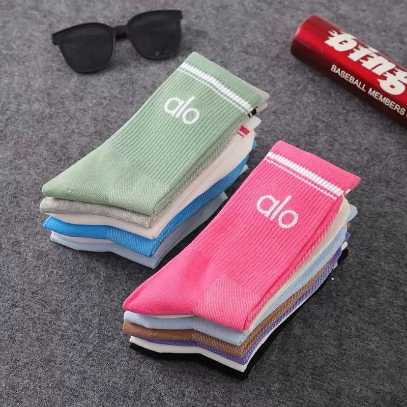 Unisex Half Crew Athletic Socks with Stripes - Comfy Breathable Cotton Socks for Gym & Daily Wear, Soft Breathable Athletic Socks for Women & Men