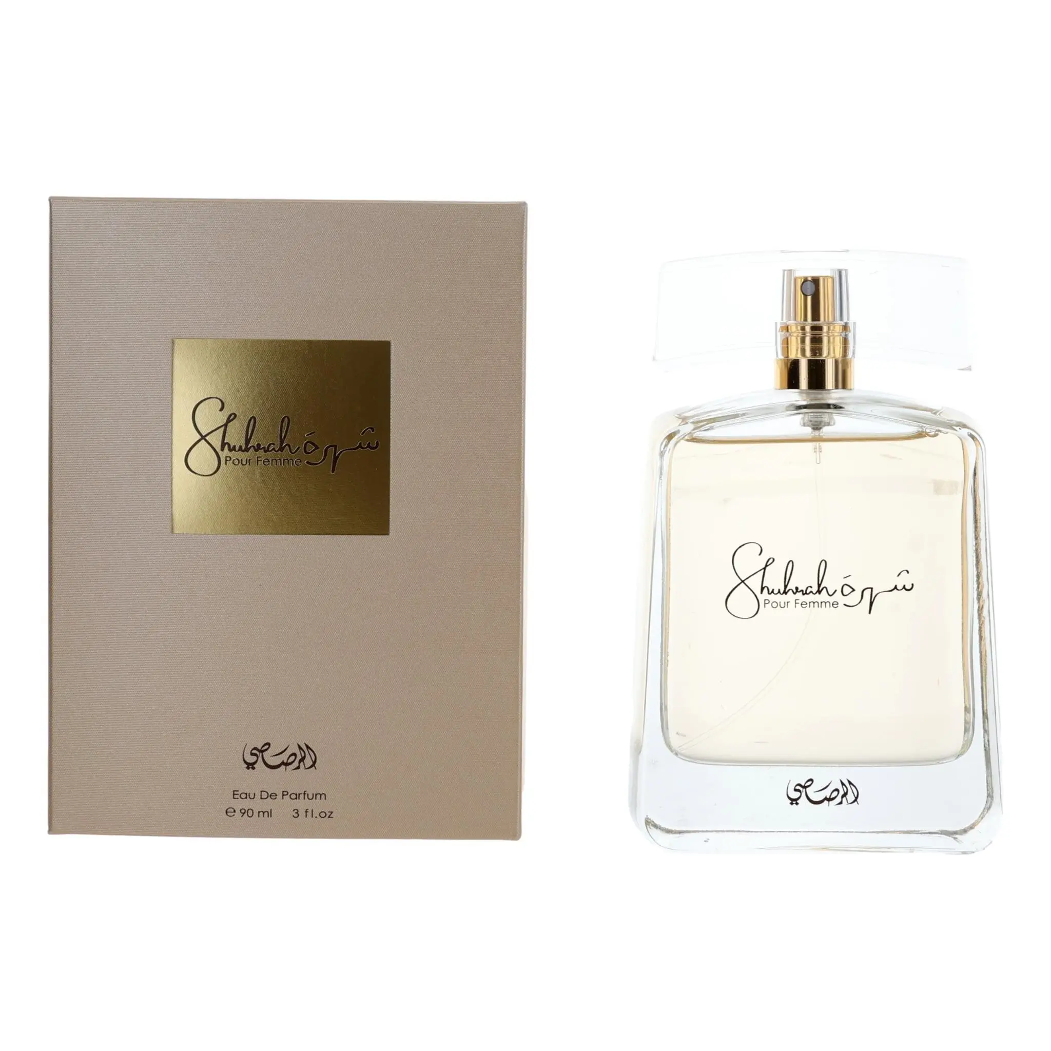 Shuhrah by Rasasi Women's Musk Fragrance - 3 fl oz EDP Spray Bottle with Middle Notes Lily-of-the-Valley, Jasmine, Iris and Base Notes Patchouli, Agarwood (Oud), Middle Notes Lily-Of-The-Valley, Jasmine And Iris