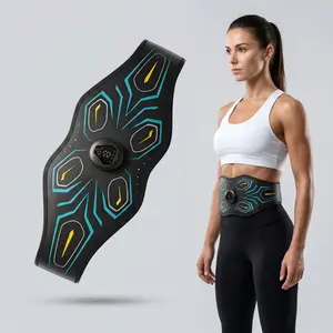 Home Abdominal Muscle Training Belt | Unisex Design | 6 Training Modes, 18 Adjustable Intensity Levels | Built-in Rechargeable Battery