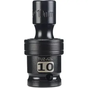 1/2" Universal Joint Socket.1/2-Inch Drive Shallow Impact Universal Joint Swivel Socket.Chrome Molybdenum Steel.6 Point, Metric 10mm