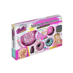 Kids Nail Art Stamp Toy Kit – DIY Nail Studio Set with Stamping Tools, Designs & Accessories for Girls Gift