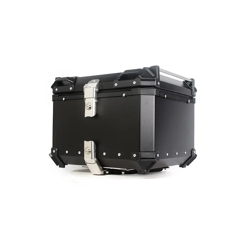 Garvee 55L Universal Motorbike Top Case, Aluminum Alloy Waterproof Lockable Rear Tail Box, Durable Storage Trunk for Travel