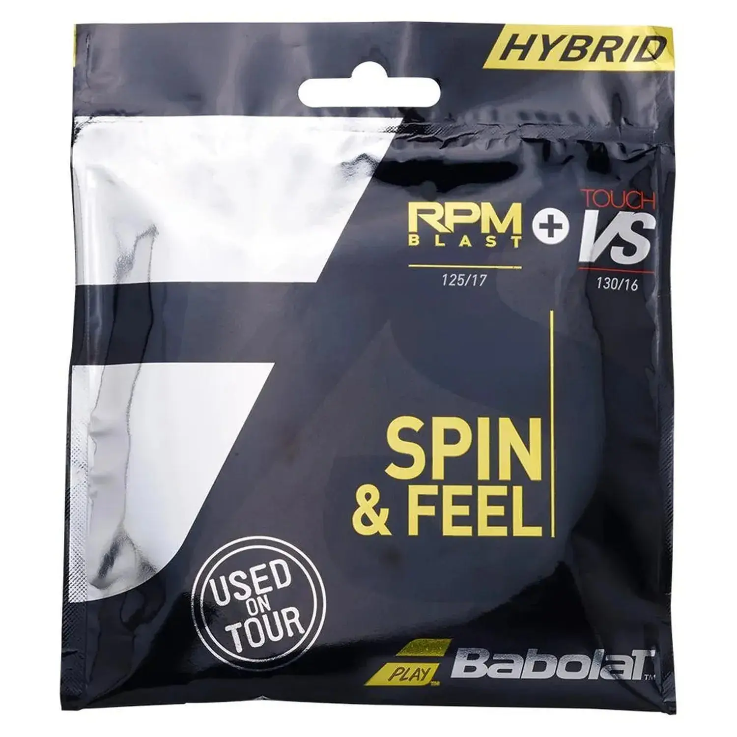 Hybrid Tennis String Set with Co-Polyester 17G (1.25mm) and Durable Coated Natural Gut 16G (1.30mm) for Spin, Control, and Power, Badminton String, Strings