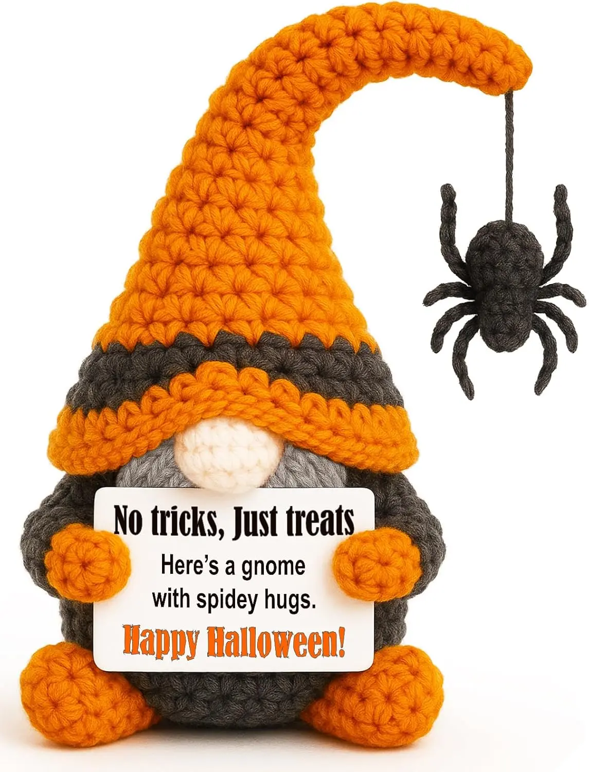 Halloween Fall Gift Boo Basket Stuffers for Women, for Teen Girl Crochet Spider Gnome, Spooky Basket Stuffers for Adult Halloween Treats Non Candy, Halloween Trick or Treat Toy Gifts Teens
