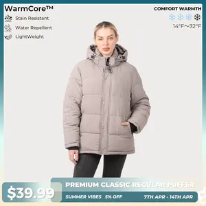 【Last Sale】PUFFIT WarmCore Premium Detachable-Hood Puffer Jacket | Classic Lightweight Winter Coat, Windproof, Water-Repellent, Adjustable Drawstring Design