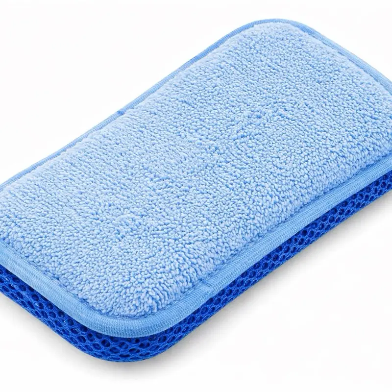 5-Pack Assorted Colors Mesh Microfiber Double-Sided Cleaning Sponges & Scrubbers, Durable Eco-Friendly Home Care Tools with Cloth Functionality for Shoe, Stove, Dish Cleaning