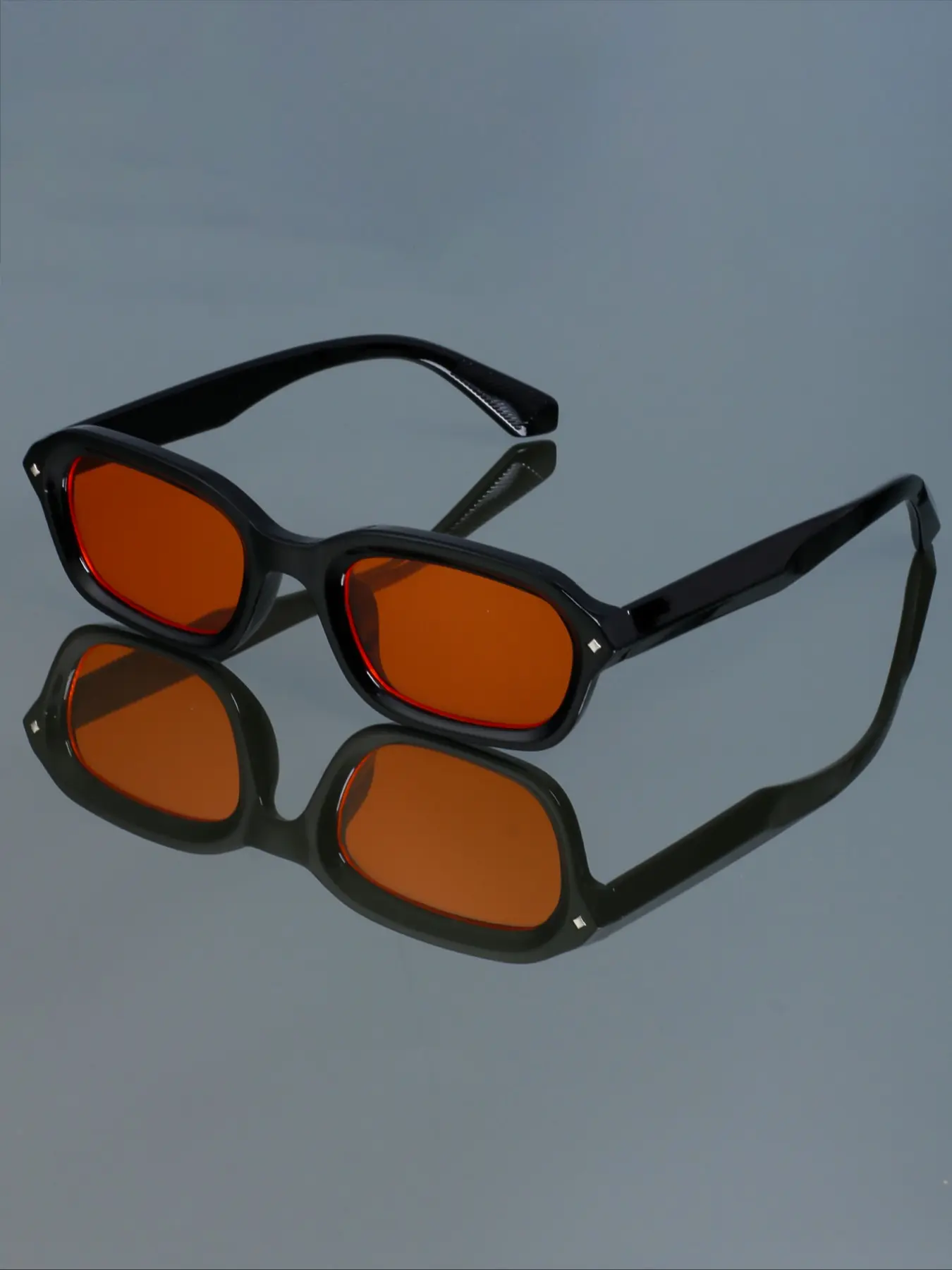 New Fashion Retro Geometric Glasses, Trendy Fashion Shades, Square Mirrored Shades, Bold Square Shades, Unisex Simple Versatile Daily Casual Wear Decorative Eyewear, Stylish Accessory for Men & Women