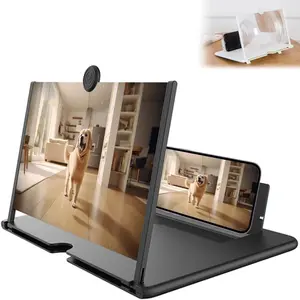 2026 New Screen Amplifier, Portable Phone Dedicated Mount 3D HD Projection Instrument, Suitable for Watching Movies, Videos, Entertainment Games, All Phones, 12 Inch, Cell Phone Mount, Universal Phone Holder