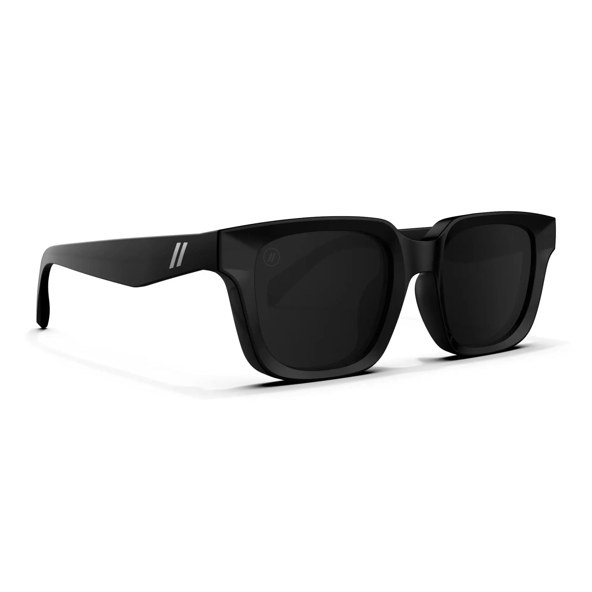 Midnite Jet Black | Blenders Eyewear | Unisex Gloss Black Frame PureBlend Smoke Lens 100% UV Protection Small Medium Fit