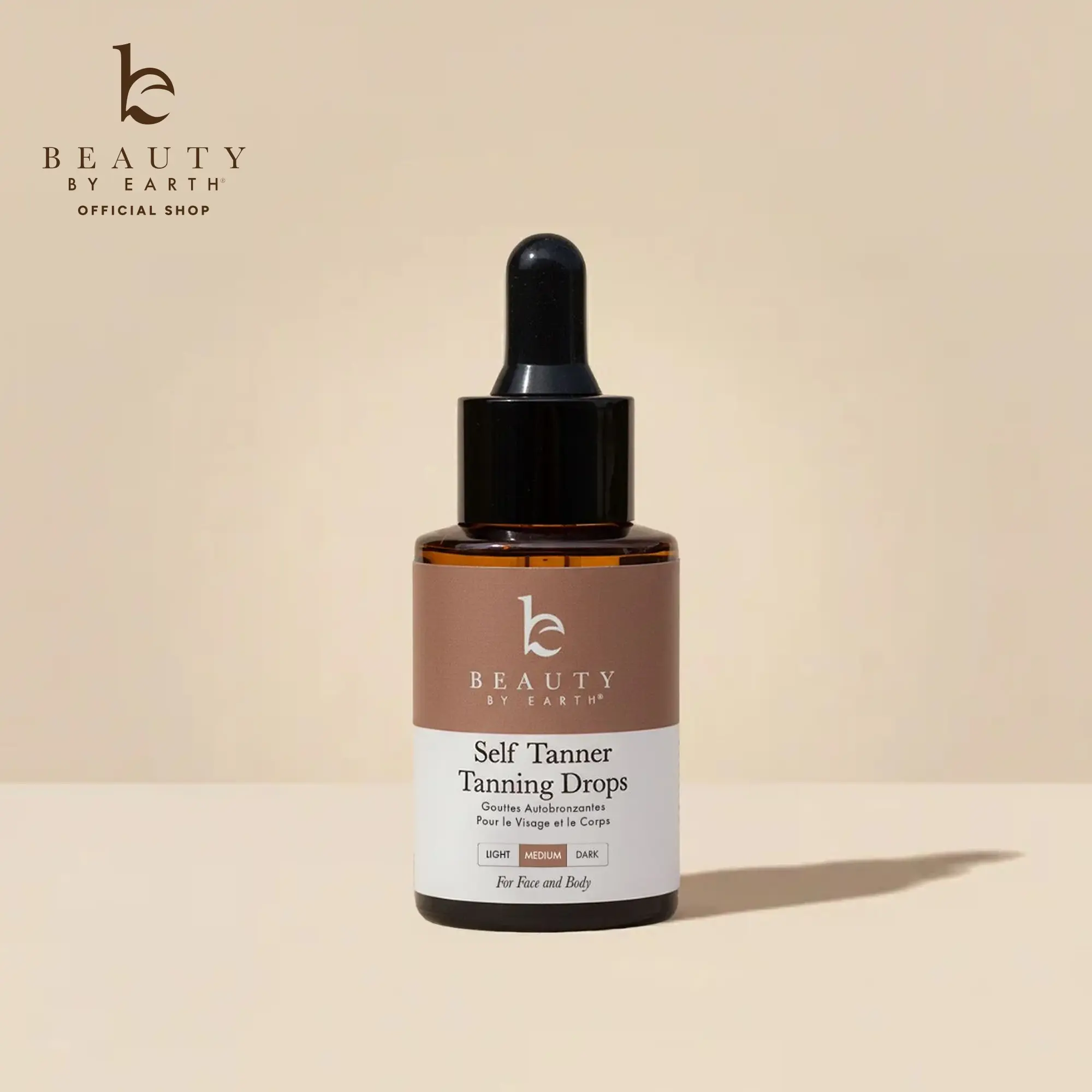 Beauty by Earth Self Tanner Drops - Best Customizable Tanning Drops for Face & Body, Golden Natural Bronzed Sunless Glow, Made in USA, Cruelty-Free for All Skin Types