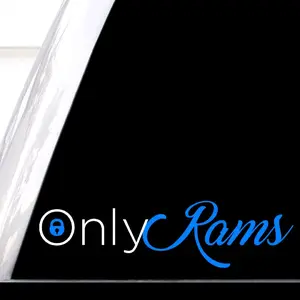 Only Rams Funny Off Road 4x4 Stickers - High-Quality Vinyl Decal for Various Smooth Surfaces, Made in the United States