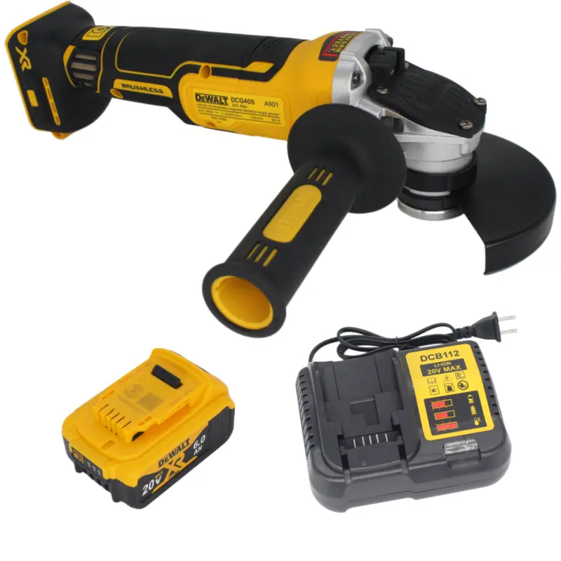 Dewalt DCG405NT 18V Brushless Cordless Angle Grinder - Ergonomic Power Tool with Lithium Battery Compatibility, Ideal for MRO Applications, Grinding Machine, Rechargeable Grinding Tool