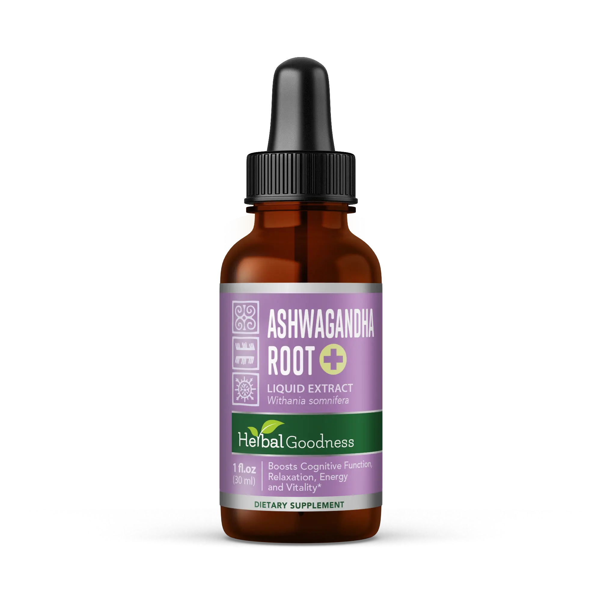 Organic Ashwagandha Root Extract Liquid Dietary Supplement – Supports Stress Relief, Energy Boost