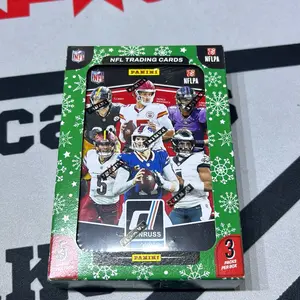 Donruss 2025 Football Holiday Tins NFL Trading Cards 5 Cards Per Pack 3 Packs Per Box Collectible Cards for Fans