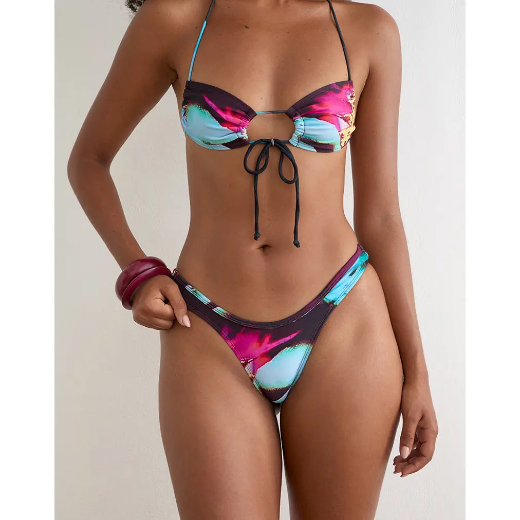 Farida Bikini Bottom in Glow Petal Multi