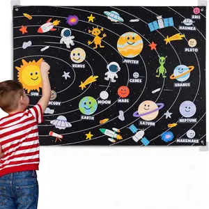 Cosmic Solar System Planet Toy Set, Includes 61 Plush Figures, Montessori Space Learning Toys, Ideal Birthday Gift for Kids Ages 3-8